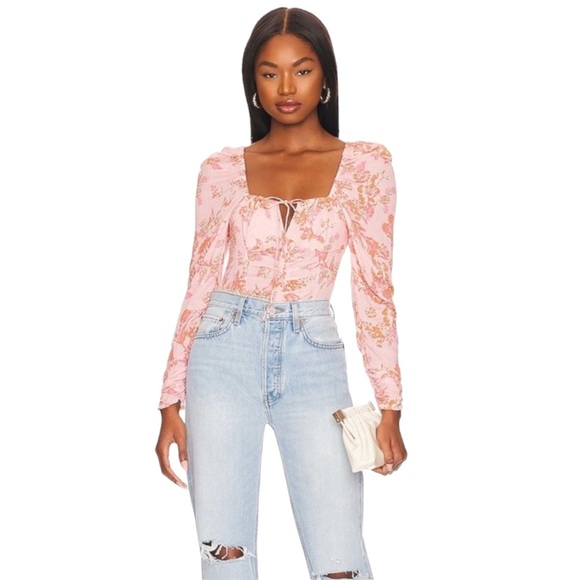 Free People Tops - NWT Free People Hilary Printed Top Floral Smocked Size Small